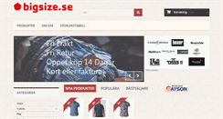 Desktop Screenshot of bigsize.se